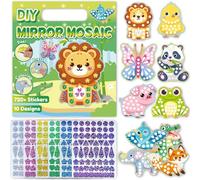 PPGGOPP Kit Mosaico Bambini, Libro di Adesivi 3D Riutilizzabili, 3D Riutilizzabile Stickers, Libri con Adesivi, Kit Mosaico Adesivo, Libro Adesivo Attacca, Mosaici Adesivis per Bambini (Colore D)