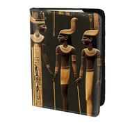 PPHGUT Antico Egitto Stampa Geroglifico Uomini Donne Passaporto Documento di Viaggio Leggero Stylis Sicuro Affari Tempo Libero, Nero , Taglia unica