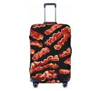 PPHGUT Bacon Pattern Print Valigie Copertura Universale Elastico Bagagli Protezione Viaggio Quotidiano Affari Vacanze, Nero , M, Bagaglio a mano