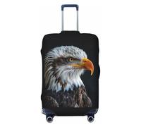 PPHGUT Bald Eagle Print Valigie Copertura Universale Elastico Bagagli Protettore Viaggio Quotidiano Vacanze di, Nero , XL, Bagaglio a mano