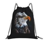 PPHGUT Bald Eagle Print - Zaino pieghevole con coulisse per adulti, borsa da viaggio per attività all'aperto nel fine settimana