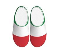 PPHGUT Bandiera italia Stampa Viaggio Hotel Scarpe Unisex TPR Pantofole Antiscivolo Suola Anti-Pilling Flanella Interno