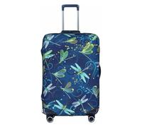 PPHGUT Blue Dragonfly Print Universal Travel Suitcase Cover elastica per bagagli impermeabile leggera, bianco, S, Organizer per borse