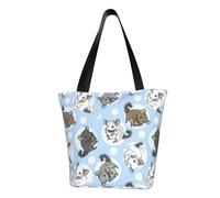 PPHGUT Borsa a tracolla funzionale con stampa di cincillà blu e luna, comode borse a tracolla alla moda per corsa e viaggi