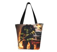 PPHGUT Borsa a tracolla funzionale con stampa di fiamme vigili del fuoco vigile del fuoco comode borse a tracolla alla moda corsa viaggi gite