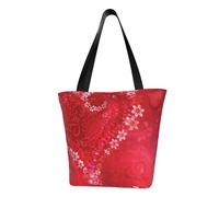 PPHGUT Borsa a tracolla funzionale con stampa floreale a cuore rosso per San Valentino Borse a tracolla comode alla moda per corsa e viaggi