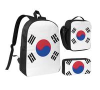 PPHGUT Borsa per la scuola con stampa bandiera della Repubblica di Corea, borsa per il pranzo, portapenne, per ragazzi e ragazze, per la scuola, attività all'aperto, shopping