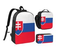 PPHGUT Borsa per la scuola con stampa bandiera della Slovacchia, portapranzo, portapenne, per ragazzi e ragazze, per la scuola, attività all'aperto, shopping