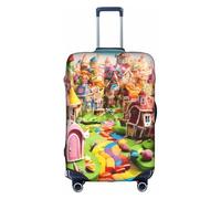 PPHGUT Candy Land Print - Copertura per valigia da viaggio, universale, elastica, impermeabile, leggera, bianco, S, Organizer per borse