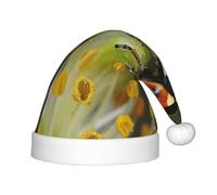 PPHGUT Cappello di Natale unisex con stampa coccinella, copricapo per feste, Natale, Capodanno, decorazione stagionale