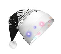 PPHGUT Cappello natalizio unisex con tasti di pianoforte con note musicali, accessorio per feste di Natale, riunioni di Natale