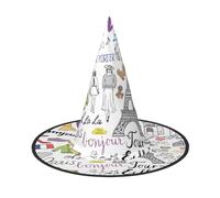 PPHGUT Cappello per feste di Carnevale con stampa Torre Eiffel francese di Parigi, copricapo per adulti, cosplay, feste di famiglia, eventi