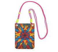 PPHGUT Colorful Star Print Donne Uomini Del Telefono Del Sacchetto Elegante Impermeabile Viaggio In Esecuzione Borsa A Tracolla, Fucsia, Taglia unica