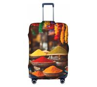 PPHGUT Copertura elastica per valigie da viaggio con stampa di condimenti e spezie, impermeabile, leggera, bianco, XL, Organizer per borse