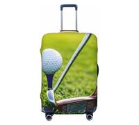 PPHGUT Copertura per valigia con stampa campo da golf, universale, elastica, per viaggi e vacanze di lavoro, Nero , L, Bagaglio a mano