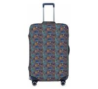 PPHGUT Copertura universale elastica per valigie con stampa mandala con cielo stellato, per viaggi, lavoro, vacanze, Nero , M, Bagaglio a mano