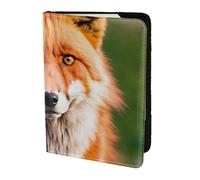 PPHGUT Documento di viaggio leggero con stampa di volpe, per uomo e donna, stile sicuro, per lavoro e tempo libero, Nero , Taglia unica