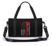 PPHGUT Firefighter Axe Red Line Flag Print Sport Tote Bag Unisex Vacanza Zaino Versatile Viaggio Weekend Pendolari