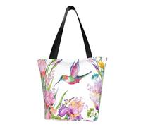 PPHGUT Giardino con uccelli e fiori Stampa funzionale Borsa a tracolla Confortevole Borse a tracolla Trendy Corsa Viaggi Escursioni