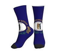 PPHGUT Kentucky State Flag Print Adulti Mid Tube Calzini Traspiranti Sport Corsa Palestra Allenamento Jogging Attività, 1 nero, Taglia unica