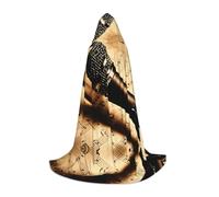PPHGUT Microfono con stampa note musicali mantello con cappuccio vestire Halloween Carnevale Cosplay Adolescenti Bambini Adulti Mago Temi