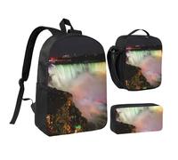 PPHGUT Niagara Falls - Set di zaino per la scuola, per ragazzi e ragazze, per attività all'aperto, shopping