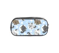 PPHGUT Organizer trasparente per cancelleria con cincillà blu e luna, per scuola, viaggi, ufficio, lavoro, articoli sportivi