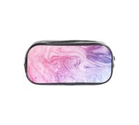 PPHGUT Organizzatore di cancelleria trasparente con stampa in marmo pastello rosa blu viola per scuola viaggi ufficio lavoro forniture sportive