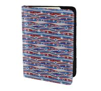 PPHGUT Patriotic Stars Strisce Giorno dell'Indipendenza Stampa Uomini Donne Passaporto Documento di Viaggio Leggero Stylis Sicuro Affari Tempo Libero, Nero , Taglia unica