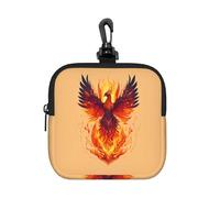 PPHGUT Phoenix Print - Borsa portaoggetti quadrata, impermeabile, da viaggio, per articoli da toeletta e cosmetici
