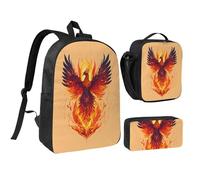 PPHGUT Phoenix - Set di zaino per la scuola, per il pranzo, per ragazzi e ragazze, per attività all'aperto, shopping
