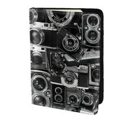 PPHGUT Retro Cool Camera Collection Stampa Uomo Donna Passaporto Documento di Viaggio Leggero Stylis Sicuro Business Tempo Libero, Nero , Taglia unica