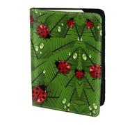 PPHGUT Stampa di foglie e coccinelle uomo donna passaporto documento di viaggio leggero Stylis sicuro Business Leisure, Nero , Taglia unica