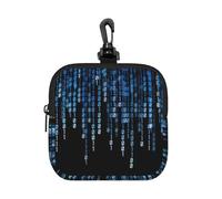 PPHGUT The Blue Binary Print Donne Uomini Square Storage Bag Impermeabile Organizer Pouch Travel Toiletry Cosmetici
