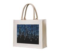 PPHGUT The Blue Binary Print Donne Uomini Tote Bag Grande Riutilizzabile Leggero Shopping Viaggi Weekend Vita Quotidiana
