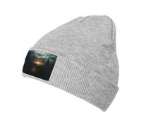 PPHGUT UFO at Night - Berretto caldo da uomo e da donna, spesso, morbido, invernale, per un comodo berretto morbido e alla moda, grigio, Taglia unica