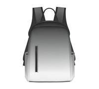 PPHGUT Zaino da viaggio leggero con stampa ombré da bianco a nero, per uomo e donna, borsa casual da viaggio, per il fine settimana, tutti i