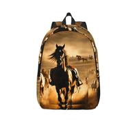 PPHGUT Zaino unisex con stampa a strisce di cavallo borsa a tracolla doppia leggera da viaggio per uso esterno weekend, Nero , M, Zainetto