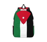 PPHGUT Zaino unisex con stampa bandiera della Giordania, borsa a tracolla doppia, da viaggio, per uso esterno, fine settimana, Nero , S, Zainetto