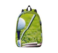PPHGUT Zaino unisex con stampa campo da golf, borsa a tracolla doppia, da viaggio, per uso esterno, fine settimana, Nero , M, Zainetto