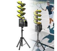 PPLDABNK Macchina Automatica for Palline da Tennis con Supporto da 60-105 Cm - 3 velocità, Contiene 27 Tennis Ball, Simula La Traiettoria Realistica della Palla, for Allenamenti da Solista