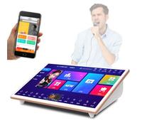 PPLDABNK Macchina Per Karaoke Intelligente All-in-one Da 19 Pollici, Funzione Amplificatore, Wi-Fi E Applicazioni, Più Di 20 Lingue, Adatta Per Riunioni Domestiche, 500G-8TB,8T,White