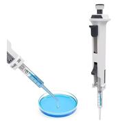 PPLDABNK Pipetta Manuale Regolabile, Intervallo Di Volume Da 0,5 A 50 Ml, 5 Livelli Preimpostati, Impugnatura Ergonomica Per Un Dosaggio Continuo Accurato Ed Efficiente,RP100