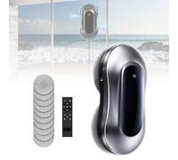 PPLDABNK Robot Lavavetri, Pulitore Per Vetri Auto Da 2800 Pa Con Doppio Getto D'acqua E Telecomando, Per Finestre/piastrelle in Ceramica/porte in Vetro (serbatoio Da 70 Ml),Grey