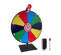 PPLDABNK Set di Ruote della Lotteria Spin Prize Wheel, 30/40/50 Cm, 10 Slot, Ruota della Lotteria da Tavolo Colorata con Supporto, Gomma per Cancellare, Adatta per I Giochi Win Lucky Spin,50cm