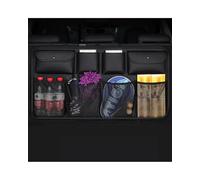 PPLKHS 2024 PU Synthetic Material Rear Seat Back Storage Bag Car Trunk Organizer Auto Seat Backseat Auto Stowing Tidying Mesh Hanging Bag(Black with Net)
