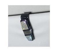 PPLKHS Porta Occhiali Auto Clip Universale Multifunzionale per Occhiali con Strass su Visiera Parasole per Auto 2 Pezzi(Colorful)