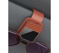 PPLKHS Porta Occhiali Auto Clip Universale Multifunzionale per Occhiali da Auto 4 Pezzi(Brown)