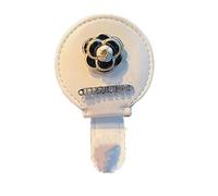 PPLKHS Porta Occhiali Auto Clip Universale Multifunzionale per Occhiali da Auto Creativa(Black Camellia White Clip)