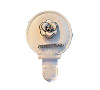 PPLKHS Porta Occhiali Auto Clip Universale Multifunzionale per Occhiali da Auto Creativa(White Camellia White Clip)